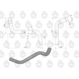 Apatinis radiatoriaus guminis vamzdis sutvirtintas audiniu c