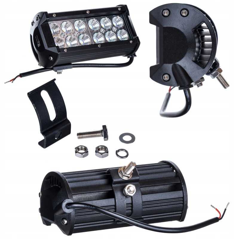 Halogeninė LED darbo lempa 36w 12v 24v 3240lm 6000k