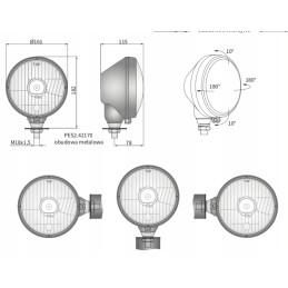 Priekinis stovimas žibintas h4 r2 wesem ursus pes242170