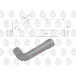 Viršutinis guminis kanalas sutvirtintas audiniu c 385 4 cil