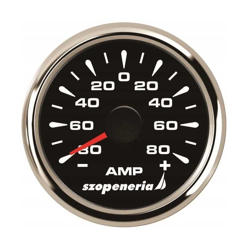 Juodas ampermetras 80 A su jutikliu