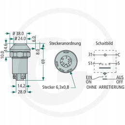 Deutz Fahr valdymo jungiklis 2 7659 250 0 10