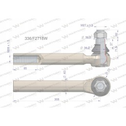 JCB 336 F2718 Warynski vairo jungtis