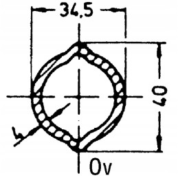 Grūdinto profilio vamzdis citrina ovh oe vidinis 32