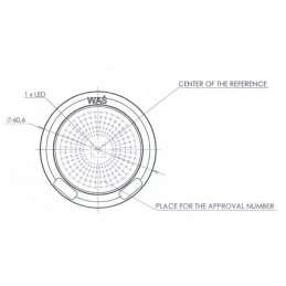 Apvalus LED galinis žibintas, skersmuo 140mm, 12 24v
