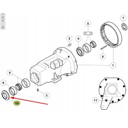 0011678440 claas metalinis ir guminis žiedas