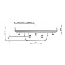 Stačiakampė LED markerinė lempa 12 24v su kištuku