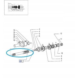New Holland Tt Fiat pavarų dėžės velenas 4985299 CNH