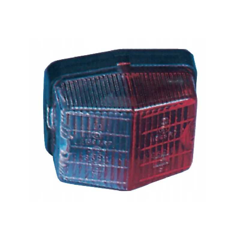 Kvadratinė gabaritinė lempa 12 24v raudona balta pr