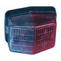 Kvadratinė gabaritinė lempa 12 24v raudona balta pr