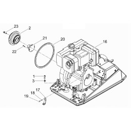 Wacker 02177962 diržo dangtelio tarpinė dpu6055
