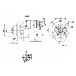 Korpuso starteris su 12v pavarų dėže