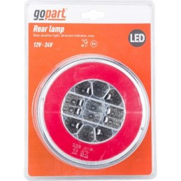 Apvalus LED galinis žibintas, 12 24v, fi 140mm