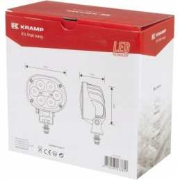 Halogeninė LED darbo lempa 30w 3000lm ovali kramp