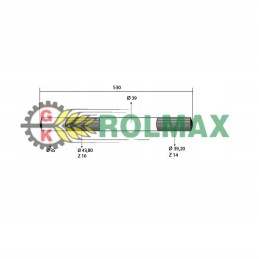 New Holland TT Fiat pavarų dėžės velenas 4985299
