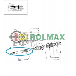 New Holland TT Fiat pavarų dėžės velenas 4985299