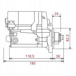 Starteris 1 4kw 9z 12v kubota 2280001052 krovinys