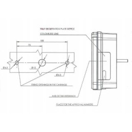 Stačiakampis kairysis kombinuotas galinis žibintas halogeninis 12v