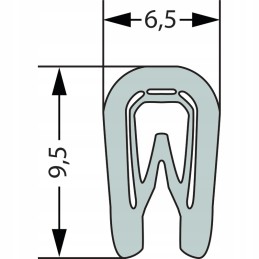 Universalus kabinos sandariklis 6 5x9 5 mm granitas