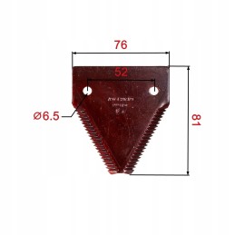 Dantytas peilis dalgiams 81x76x2 5mm New Holland
