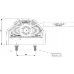 Valstybinio numerio apšvietimo lempa LA46001 g
