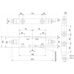 Hidraulinis vožtuvas percentrinis vbcd 3 8 de a lock