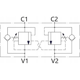 Hidraulinis vožtuvas percentrinis vbcd 3 8 de a lock
