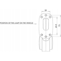 LED šoninė gabaritinė lemputė dešinė 12 24v LA30001