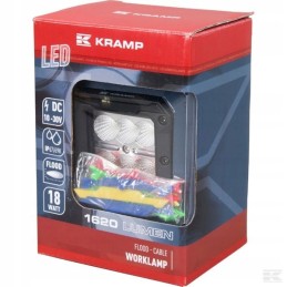 Kvadratinė LED darbo lempa 18w 1620 lm 10 30v sw