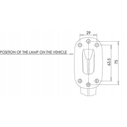 LED šoninė gabaritinė lemputė dešinė 12 24v LA30005