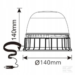 LED blykstės gaidys su magnetu ir kištuku
