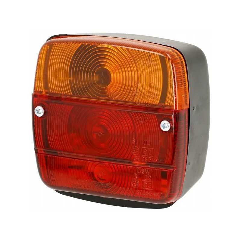 Kairysis kombinuotas galinis žibintas, kvadratinis, 12 24v