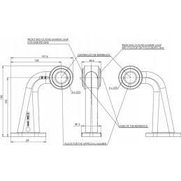 Kairysis gabaritinis žibintas 12 24v LA30004