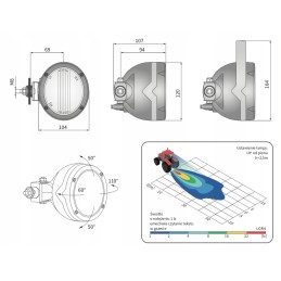 Darbo lempa h3 wesem lor4 39041 104x120mm