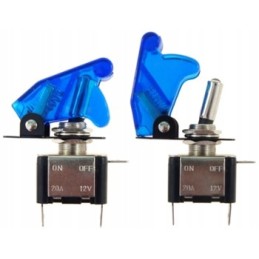 Viršutinis pistoleto jungiklis 12v 20a mėlynas su dangteliu