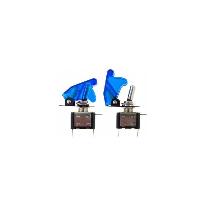 Viršutinis pistoleto jungiklis 12v 20a mėlynas su dangteliu