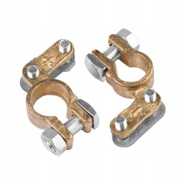 Žalvarinių akumuliatoriaus gnybtų komplektas ir visas komplektas