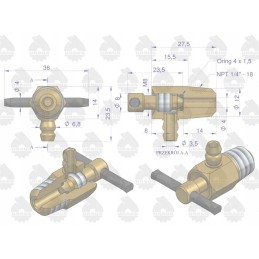 Aušinimo skysčio nutekėjimo vandens čiaupas mf3 ir mf4 1851095m2 originalus ursus