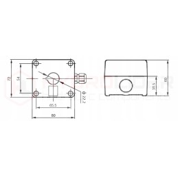 Korpusas 1x22mm elektrinėms vairasvirtėms 26024 yumo