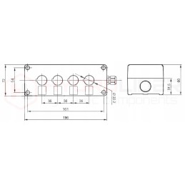 Korpusas 4x22mm elektrinėms vairasvirtėms 26027 yumo