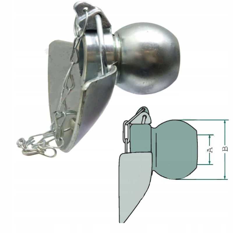 Apatinis pakabos rutulys 28x56 mm flanšas Cat 2 2