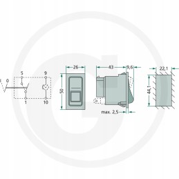 Hella pakreipimo jungiklio korpusas 3516034m92