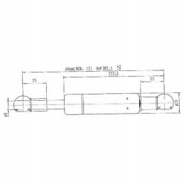 Dujinė spyruoklė 385 5 mm 570n tipo c stabilus