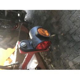 LED markerinė lempa 0 7 1 4w 12 24v balta oranžinė