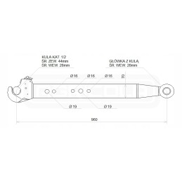 Ištisinės šoninės sijos svirtis mf255 3512 cbm cat 1
