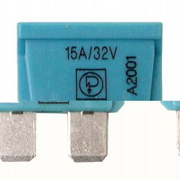 Mega plokščias saugiklis 15a mėlynas 10 vnt