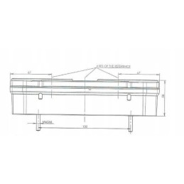 Stačiakampis kombinuotas galinis žibintas, dešinysis, halogeninis 12