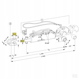 Ištisinė viršutinė trauklė, hidraulinis kablys su kamuoliuku