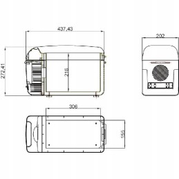 Nešiojamas šaldytuvas 12v 230v 10l