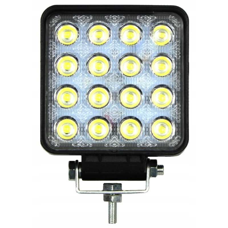 16LED halogeninė 48W 12V 24V LED darbo lempa